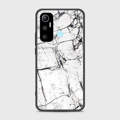 Infinix Hot 11 Cover- White Marble Series 2 - HQ Ultra Shine Premium Infinity Glass Soft Silicon Borders Case