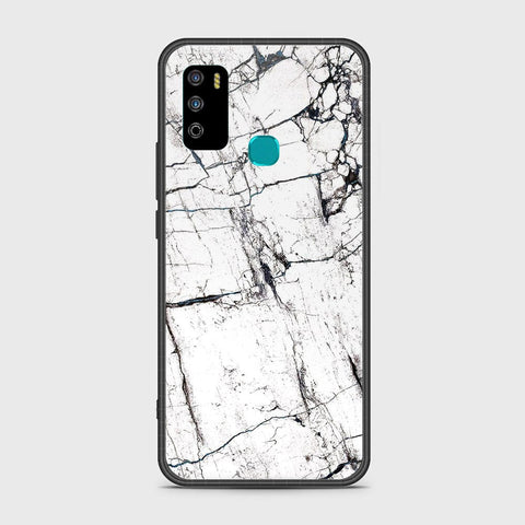 Infinix Hot 9 Play Cover- White Marble Series 2 - HQ Ultra Shine Premium Infinity Glass Soft Silicon Borders Case