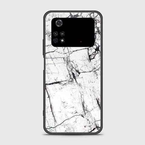 Xiaomi Poco M4 Pro 4G Cover- White Marble Series 2 - HQ Ultra Shine Premium Infinity Glass Soft Silicon Borders Case