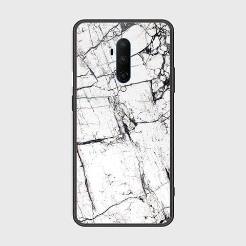 OnePlus 7T Pro Cover - White Marble Series 2 - HQ Ultra Shine Premium Infinity Glass Soft Silicon Borders Case