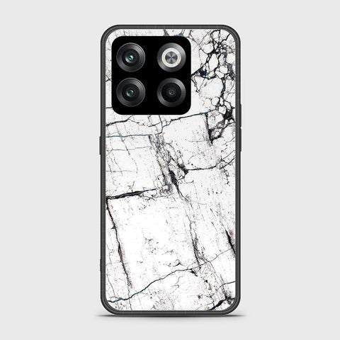 OnePlus 10T Cover- White Marble Series 2 - HQ Ultra Shine Premium Infinity Glass Soft Silicon Borders Case