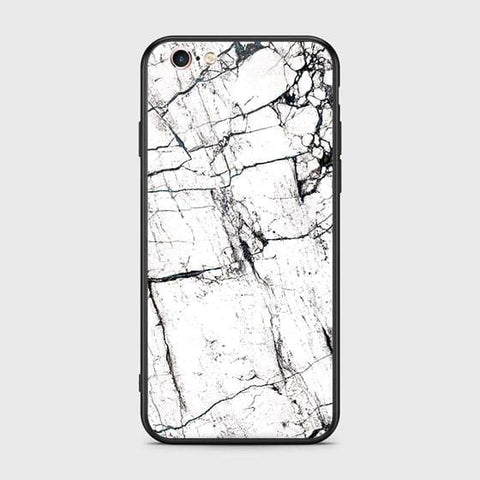 iPhone 6S / 6 Cover - White Marble Series 2 - HQ Ultra Shine Premium Infinity Glass Soft Silicon Borders Case