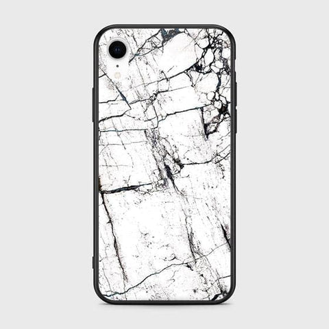 iPhone XR Cover - White Marble Series 2 - HQ Ultra Shine Premium Infinity Glass Soft Silicon Borders Case