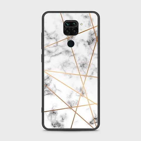 Xiaomi Redmi Note 9 Cover - White Marble Series 2 - HQ Ultra Shine Premium Infinity Glass Soft Silicon Borders Case