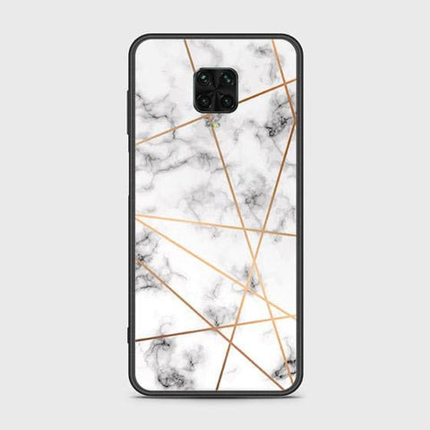 Xiaomi Redmi Note 9S Cover - White Marble Series 2 - HQ Ultra Shine Premium Infinity Glass Soft Silicon Borders Case