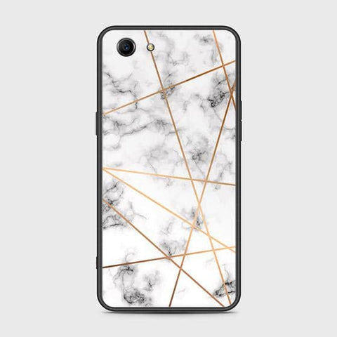 Oppo A83 Cover - White Marble Series 2 - HQ Ultra Shine Premium Infinity Glass Soft Silicon Borders Case