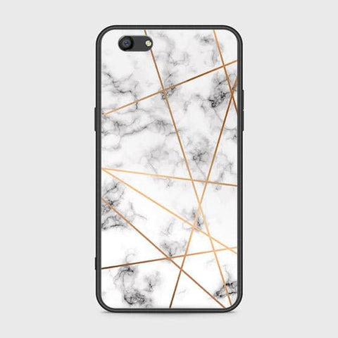 Oppo F3 Cover - White Marble Series 2 - HQ Ultra Shine Premium Infinity Glass Soft Silicon Borders Case