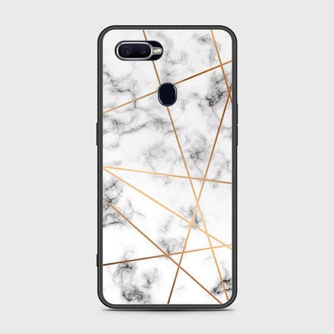 Oppo F9 / F9 Pro Cover - White Marble Series 2 - HQ Ultra Shine Premium Infinity Glass Soft Silicon Borders Case