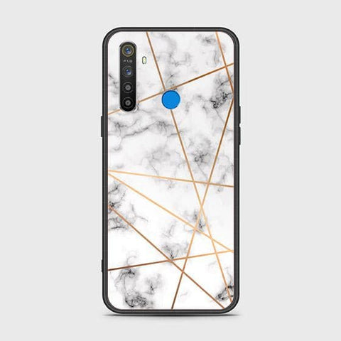 Realme 6i Cover - White Marble Series 2 - HQ Ultra Shine Premium Infinity Glass Soft Silicon Borders Case