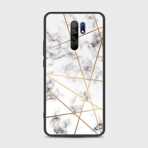 Xiaomi Redmi 9 Prime Cover - White Marble Series 2 - HQ Ultra Shine Premium Infinity Glass Soft Silicon Borders Case