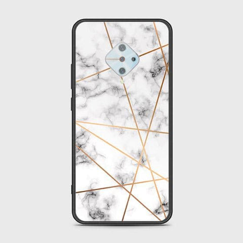 Vivo Y51 Cover - White Marble Series 2 - HQ Ultra Shine Premium Infinity Glass Soft Silicon Borders Case