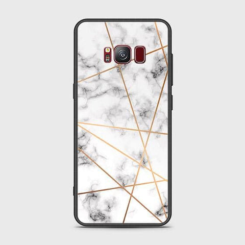 Samsung Galaxy S8 Plus Cover - White Marble Series 2 - HQ Ultra Shine Premium Infinity Glass Soft Silicon Borders Case