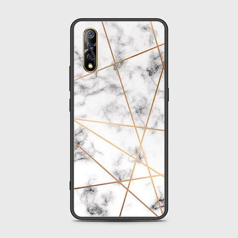 Vivo S1 Cover - White Marble Series 2 - HQ Ultra Shine Premium Infinity Glass Soft Silicon Borders Case