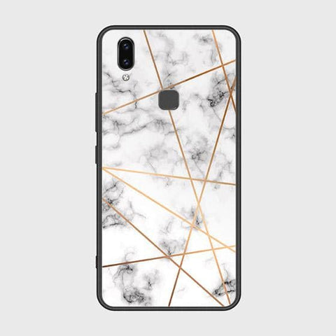 Vivo Y85 Cover - White Marble Series 2 - HQ Ultra Shine Premium Infinity Glass Soft Silicon Borders Case