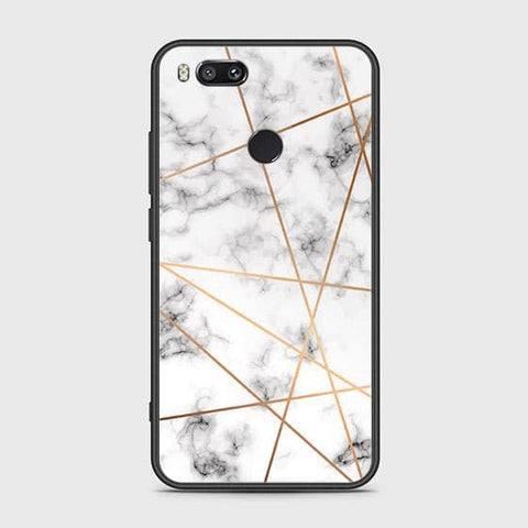 Xiaomi Mi A1 / Mi 5X Cover - White Marble Series 2 - HQ Ultra Shine Premium Infinity Glass Soft Silicon Borders Case