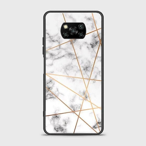 Xiaomi Poco X3 Pro Cover - White Marble Series 2 - HQ Ultra Shine Premium Infinity Glass Soft Silicon Borders Case