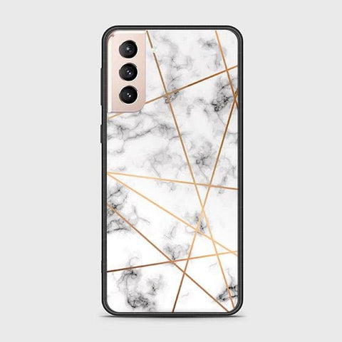 Samsung Galaxy S21 Plus 5G Cover - White Marble Series 2 - HQ Ultra Shine Premium Infinity Glass Soft Silicon Borders Case