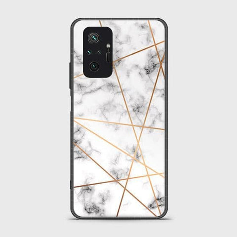 Xiaomi Redmi Note 10 Pro Max Cover - White Marble Series 2 - HQ Ultra Shine Premium Infinity Glass Soft Silicon Borders Case