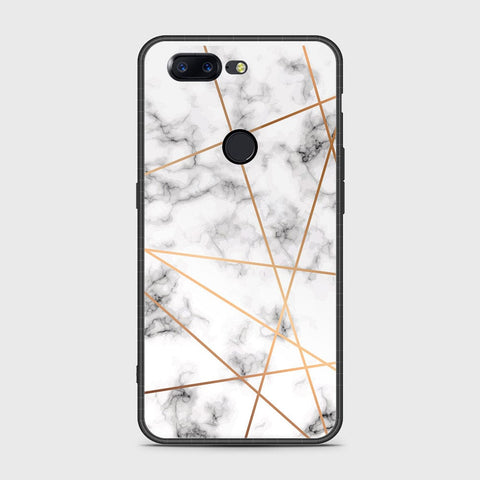 OnePlus 5T Cover- White Marble Series 2 - HQ Ultra Shine Premium Infinity Glass Soft Silicon Borders Case