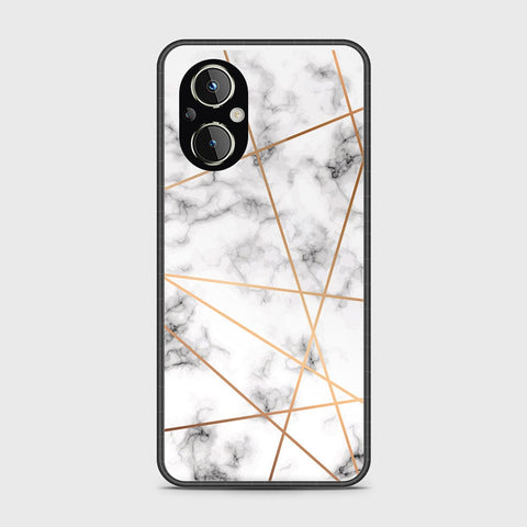 Oppo Reno 7Z 5G Cover- White Marble Series 2 - HQ Ultra Shine Premium Infinity Glass Soft Silicon Borders Case