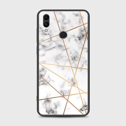 Huawei Honor 10 Lite Cover - White Marble Series 2 - HQ Ultra Shine Premium Infinity Glass Soft Silicon Borders Case