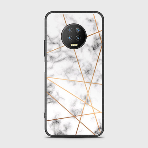 Infinix Note 7 Cover- White Marble Series 2 - HQ Ultra Shine Premium Infinity Glass Soft Silicon Borders Case