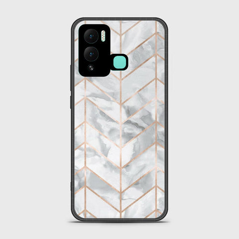 Infinix Hot 12 Play Cover- White Marble Series 2 - HQ Ultra Shine Premium Infinity Glass Soft Silicon Borders Case