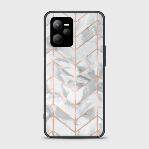 Realme Narzo 50A Prime Cover- White Marble Series 2 - HQ Ultra Shine Premium Infinity Glass Soft Silicon Borders Case