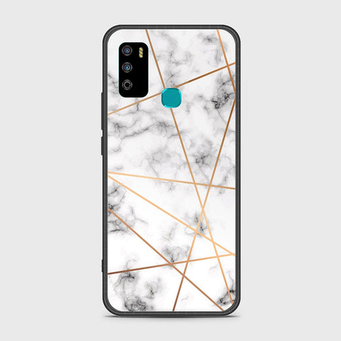 Infinix Hot 9 Play Cover- White Marble Series 2 - HQ Ultra Shine Premium Infinity Glass Soft Silicon Borders Case