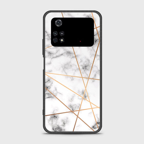 Xiaomi Poco M4 Pro 4G Cover- White Marble Series 2 - HQ Ultra Shine Premium Infinity Glass Soft Silicon Borders Case