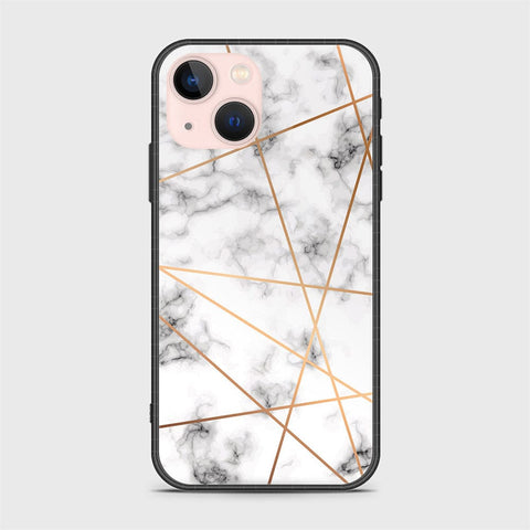 iPhone 14 Plus Cover- White Marble Series 2 - HQ Ultra Shine Premium Infinity Glass Soft Silicon Borders Case