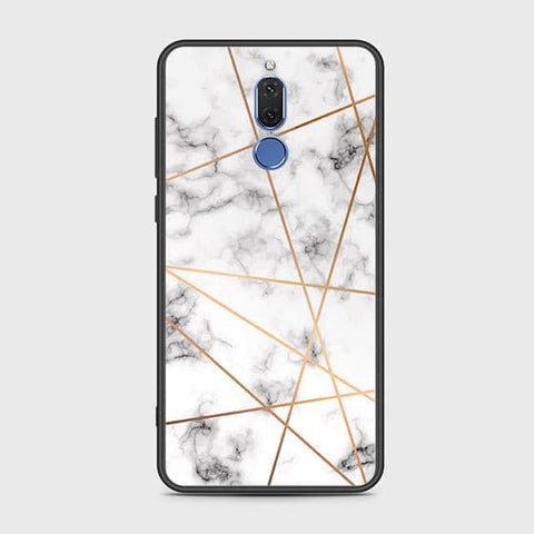 Huawei Mate 10 Lite Cover - White Marble Series 2 - HQ Ultra Shine Premium Infinity Glass Soft Silicon Borders Case