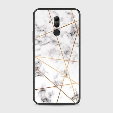 Huawei Mate 20 Lite Cover - White Marble Series 2 - HQ Ultra Shine Premium Infinity Glass Soft Silicon Borders Case