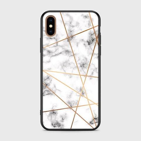 iPhone X Cover - White Marble Series 2 - HQ Ultra Shine Premium Infinity Glass Soft Silicon Borders Case