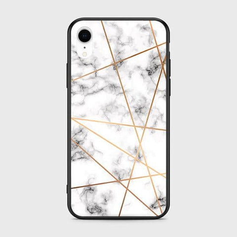 iPhone XR Cover - White Marble Series 2 - HQ Ultra Shine Premium Infinity Glass Soft Silicon Borders Case