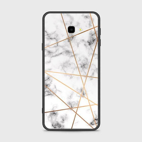 Samsung Galaxy J4 Plus Cover - White Marble Series 2 - HQ Ultra Shine Premium Infinity Glass Soft Silicon Borders Case