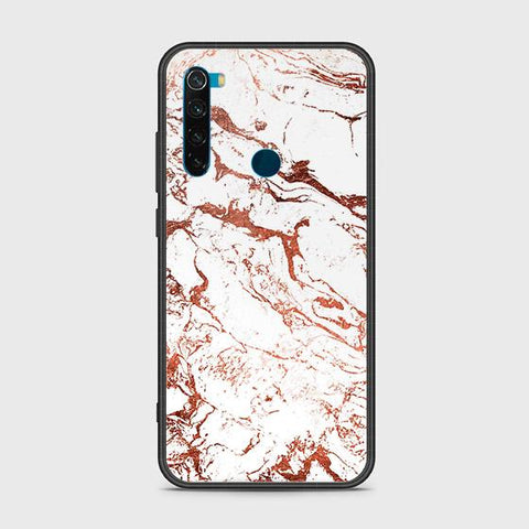 Xiaomi Redmi Note 8 Cover - White Marble Series 2 - HQ Ultra Shine Premium Infinity Glass Soft Silicon Borders Case