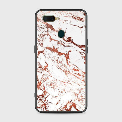 Oppo A5s Cover - White Marble Series 2 - HQ Ultra Shine Premium Infinity Glass Soft Silicon Borders Case