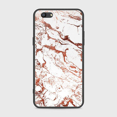 Oppo F3 Cover - White Marble Series 2 - HQ Ultra Shine Premium Infinity Glass Soft Silicon Borders Case