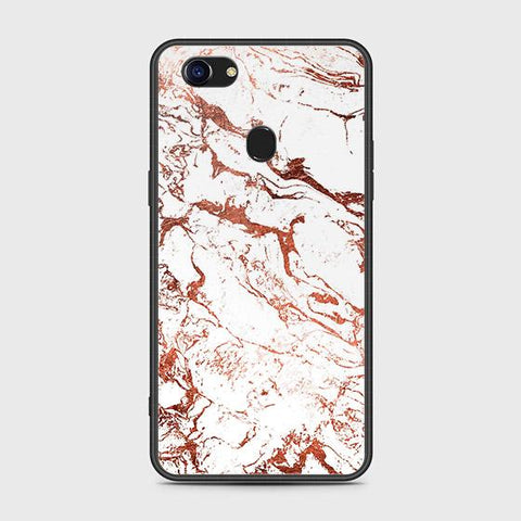 Oppo F5 Cover - White Marble Series 2 - HQ Ultra Shine Premium Infinity Glass Soft Silicon Borders Case