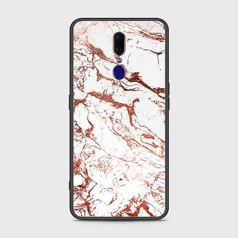 Oppo F11 Cover - White Marble Series 2 - HQ Ultra Shine Premium Infinity Glass Soft Silicon Borders Case