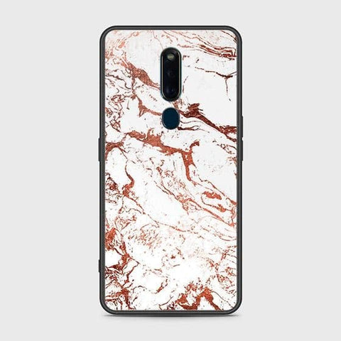 Oppo F11 Pro Cover - White Marble Series 2 - HQ Ultra Shine Premium Infinity Glass Soft Silicon Borders Case