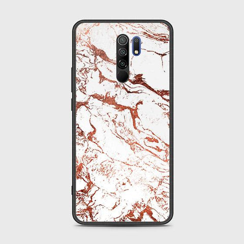 Xiaomi Redmi 9 Prime Cover - White Marble Series 2 - HQ Ultra Shine Premium Infinity Glass Soft Silicon Borders Case