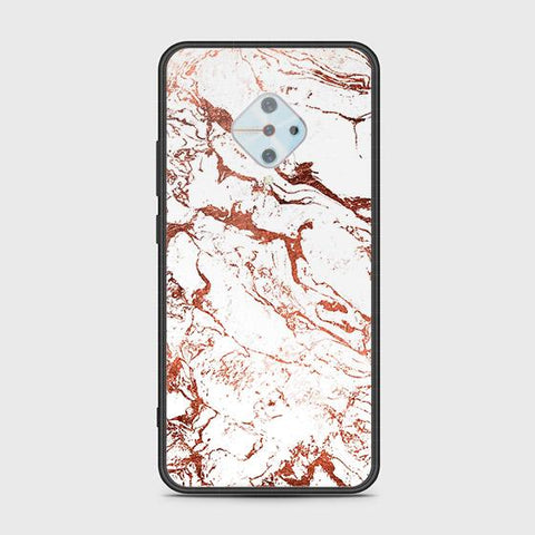 Vivo Y51 Cover - White Marble Series 2 - HQ Ultra Shine Premium Infinity Glass Soft Silicon Borders Case