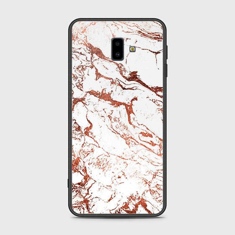 Samsung Galaxy J6 Plus 2018 Cover - White Marble Series 2 - HQ Ultra Shine Premium Infinity Glass Soft Silicon Borders Case