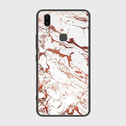 Vivo Y85 Cover - White Marble Series 2 - HQ Ultra Shine Premium Infinity Glass Soft Silicon Borders Case