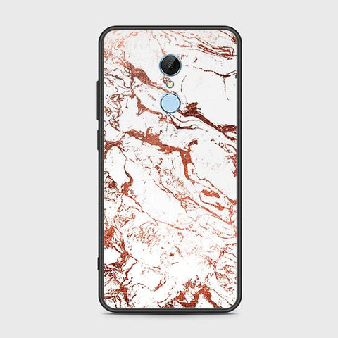 Xiaomi Redmi 5 Cover - White Marble Series 2 - HQ Ultra Shine Premium Infinity Glass Soft Silicon Borders Case