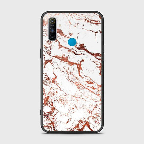 Realme C3 Cover - White Marble Series 2 - HQ Ultra Shine Premium Infinity Glass Soft Silicon Borders Case