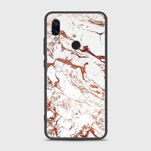 Xiaomi Redmi Note 7 Cover - White Marble Series 2 - HQ Ultra Shine Premium Infinity Glass Soft Silicon Borders Case