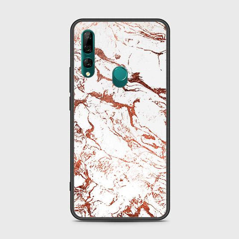 Huawei Y9 Prime 2019 Cover - White Marble Series 2 - HQ Ultra Shine Premium Infinity Glass Soft Silicon Borders Case